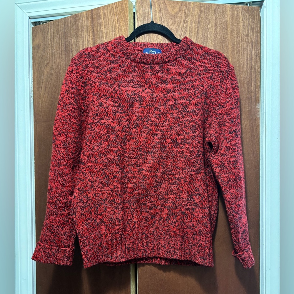 Woolrich Red and Black Crew Neck Sweater